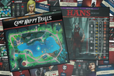 Final Girl spilopsætning med Camp Happy Trails bræt
